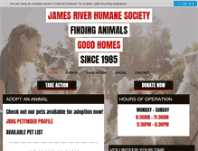 Tablet Screenshot of jamesriverhumanesociety.org